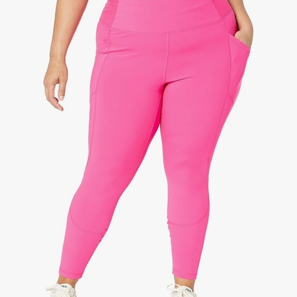 Amazon Essentials NWT Barbie Pink High Rise Leggings 3X Plus Size Pockets